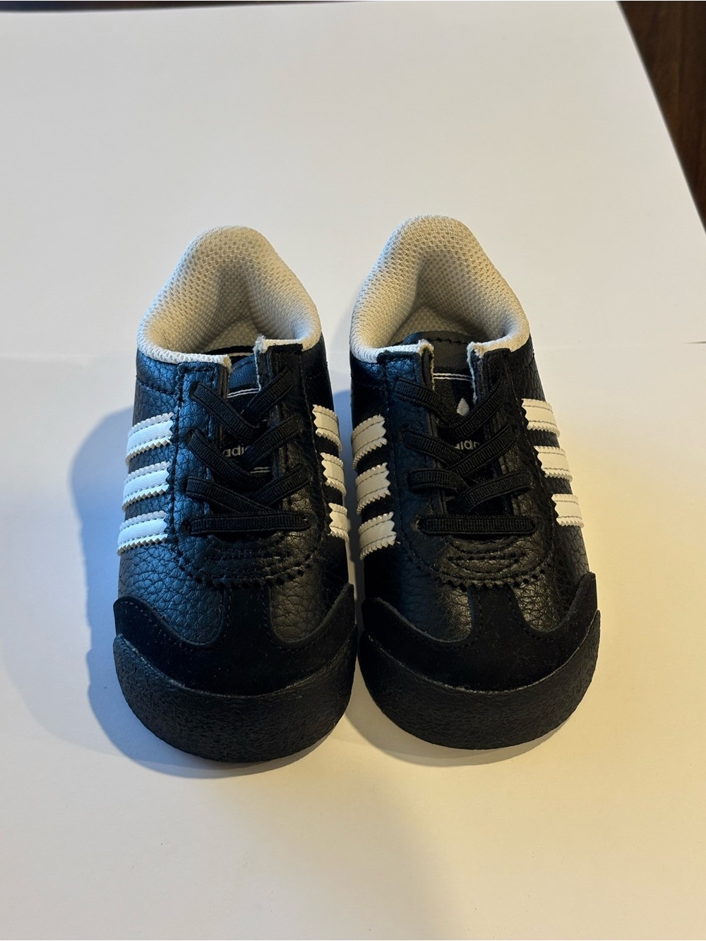 adidas Kids Black and White Classic Stripe Sneakers